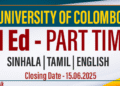University of Colombo Invites Applications for Master of Education Degree Programme 2025