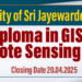 University of Sri Jayewardenepura Opens Applications for Diploma in GIS & Remote Sensing 2025