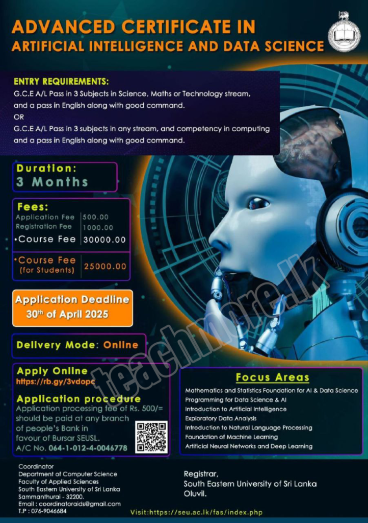 Advanced Certificate in AI & Data Science