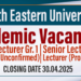 Academic Vacancies