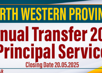 Annual Transfers of Sri Lanka Principal Service – North Western Province (Wayamba)