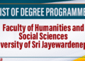 Degrees at University of Sri Jayewardenepura 2024/2025: Your Guide to Humanities and Social Sciences