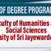 Degrees at University of Sri Jayewardenepura 2024/2025: Your Guide to Humanities and Social Sciences