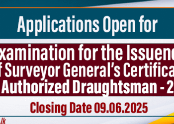 Examination for the Issuence of Surveyor General’s Certificate as Authorized Draughtsman - 2025