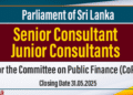 Senior and Junior Consultant Posts -Parliament of Sri Lanka