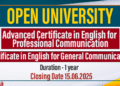 English Certificate Programs for Professional Communication - Open University