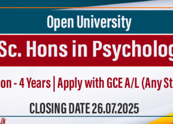 BSc. Hons in Psychology – Open University of Sri Lanka