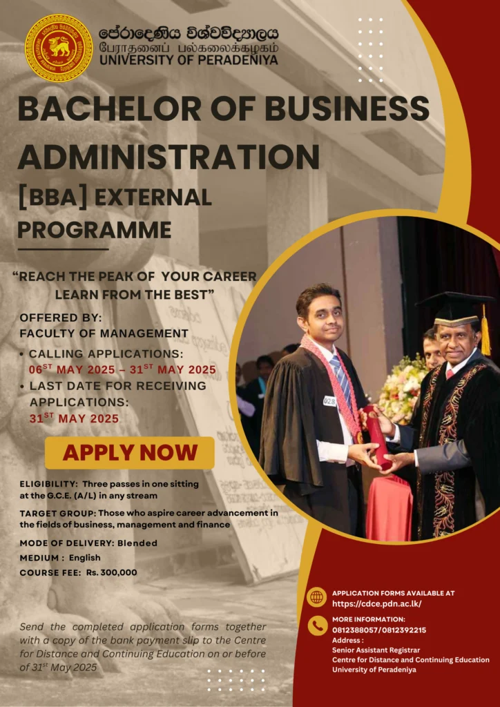 BBA external degree Details