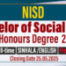 Bachelor of Social Work (BSW) Honours Degree 2024/2025 at NISD