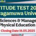 APTITUDE TEST 2025-  Sabaragamuwa University
