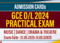 PRACTICAL EXAM GCE O/L 2024 -Admission Card