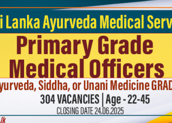 Applications Open for Primary Grade Medical Officers in Sri Lanka Ayurveda Medical Service