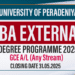 Applications for BBA External Degree 2025 - University of Peradeniya