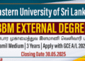 BBM External Degree 2025 - Eastern University