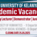 University of Kelaniya Vacancies - Temporary Academic Positions