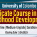 Certificate Course in Early Childhood Development