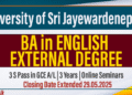BA in English External Degree 2025 - Closing date extended
