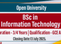 BSc in Information Technology 2025 - Open University