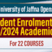 University of Jaffna Opens Student Enrolment for 2023/2024 Academic Year