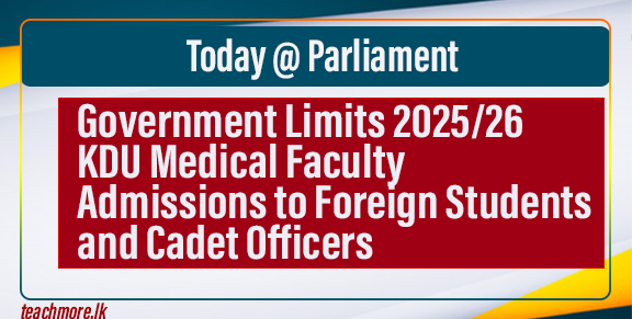 Government Limits 2025/26 KDU Medical Faculty Admissions to Foreign Students and Cadet Officers