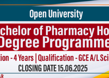 Bachelor of Pharmacy Hons Degree Programme at OUSL for 2025/2026 Academic Year