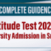 Aptitude/ Practical Tests - Academic Year 2024/2025