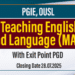 PGIE Calls for Applications for MA in Teaching English as a Second Language (MA TESL)