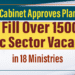 Cabinet Approves Plan to Fill Over 15000 Public Sector Vacancies