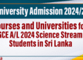 GCE A/L 2024 Science Stream Students in Sri Lanka
