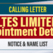 SLTES LIMITED - Appointment Details