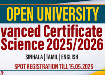 Open University of Sri Lanka Invites Applications for Advanced Certificate in Science 2025/2026