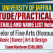 Aptitude Test 2025 Timetable and Eligible Name List for Fine Arts Degrees Released
