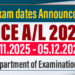 GCE A/L Exam 2025 date Announced