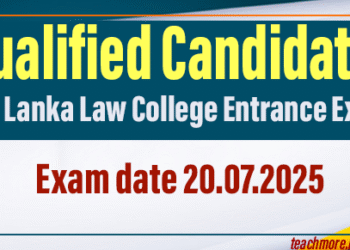 Qualified Candidates - Sri Lanka Law College Entrance Exam 2025