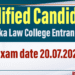 Qualified Candidates - Sri Lanka Law College Entrance Exam 2025