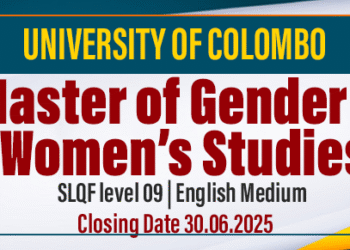 University of Colombo Opens Admissions for Master of Gender & Women’s Studies 2025/26