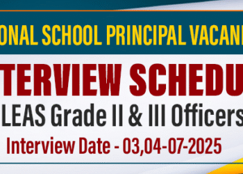 Interview Schedule for National School Principal Vacancies – SLEAS Grade II & III Officers