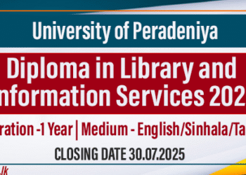 University of Peradeniya Opens Applications for Diploma in Library and Information Services 2025