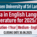 Diploma in English Language & Literature for 2025/26 - Open University