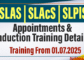 Appointments & Induction Training for SLAS, SLPS, SLAcS – Grade III