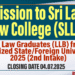 Sri Lanka Law College Opens Applications for 2025 Second Intake of Law Students