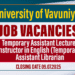 University of Vavuniya Job Vacancies 2025