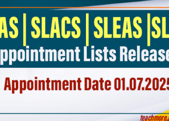 Appointment Lists Released - SLAS | SLACS | SLEAS |SLPIS
