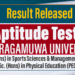 Aptitude Test Results Released – Sabaragamuwa University