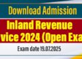 Admission Cards – Inland Revenue Service 2024 (Open Exam)
