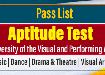 Aptitude Test Results Released – University of the Visual and Performing Arts