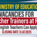 Ministry of Education Calls for Applications for RESC Vacancies