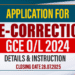 Re-Correction Application – GCE O/L 2024