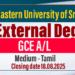 Bachelor of Arts (BA) External Degree Application - SEUSL