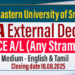 Applications for BBA External Degree - SEUSL